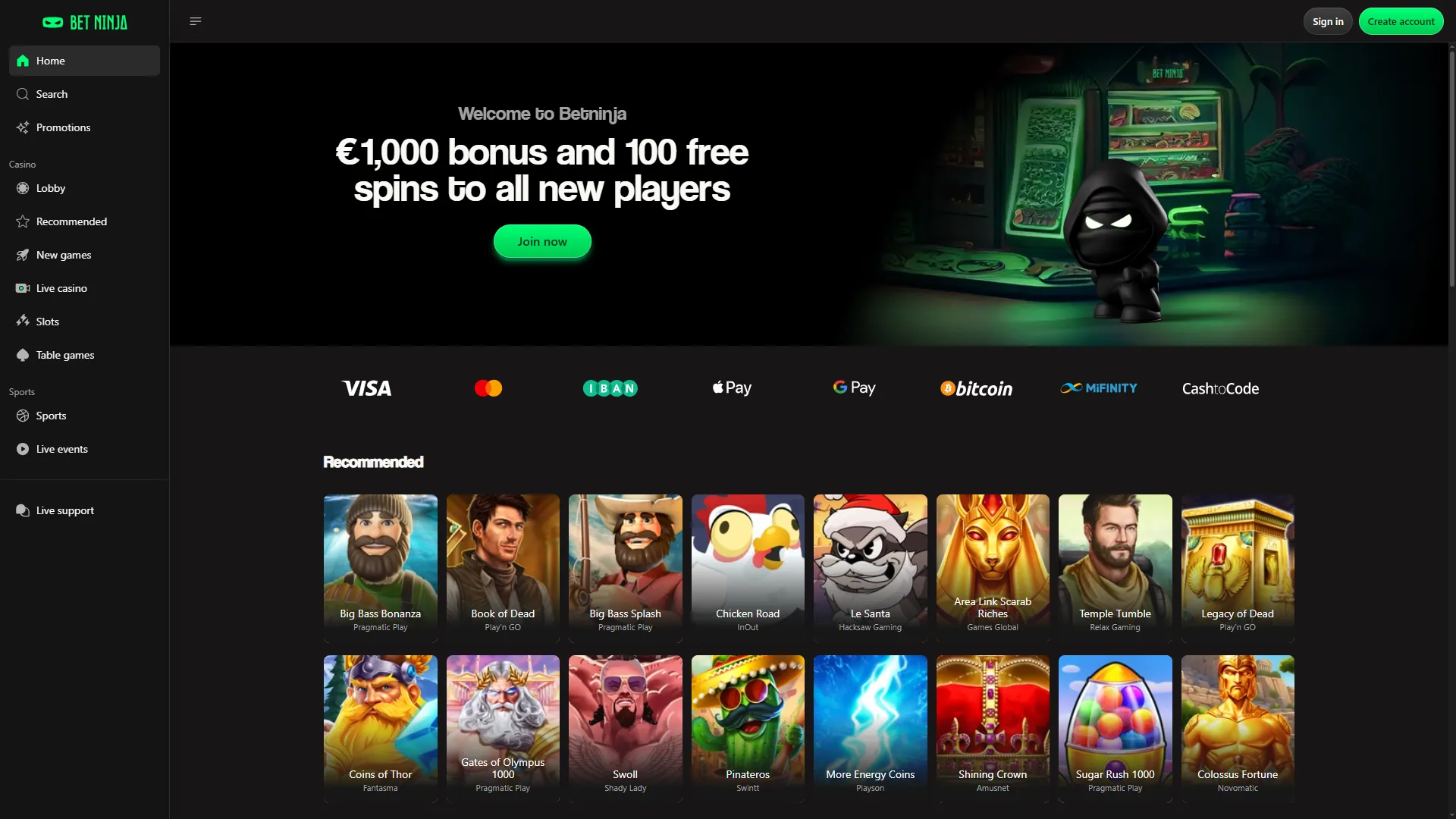 Betninja - Sportsbook en Casino Combo